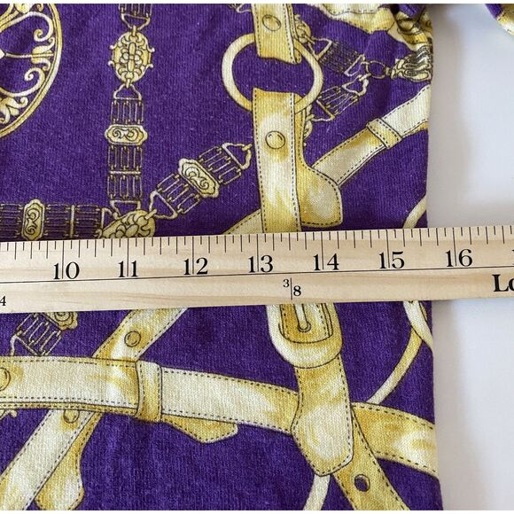 J McLaughlin Purple Gold Button Down Cotton Blend Cardigan Layered Sweater Sz XS - Picture 8 of 11